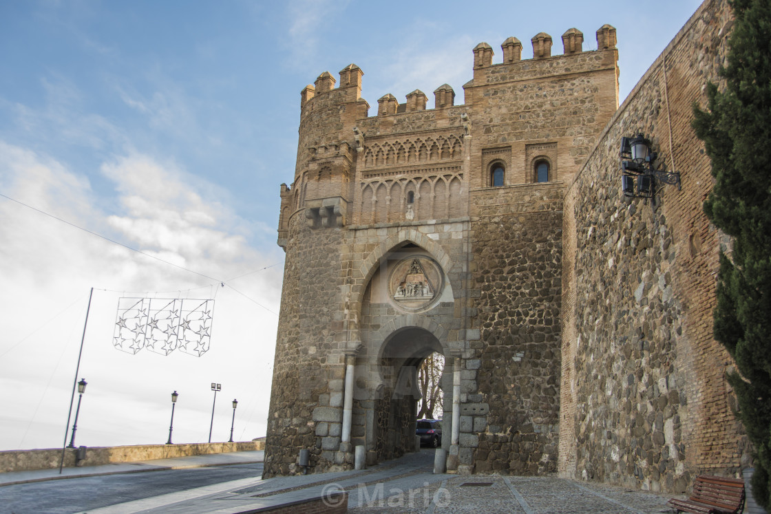 Historic entrance gate to the city of Toledo Spain by Mario digital
